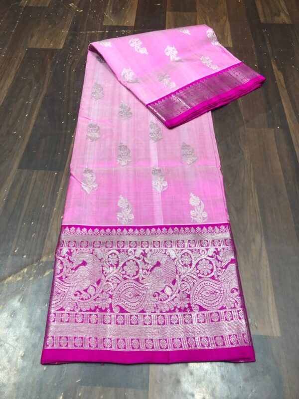 Venkatagiri pink colour pattu saree