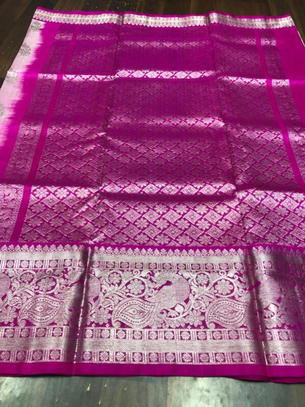 Venkatagiri pink colour pattu saree - Image 3