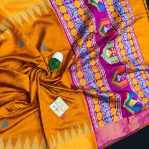 Rawsilk temple border sarees