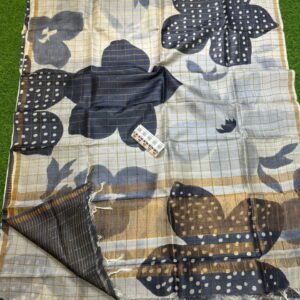 Pure tussar silk floral saree